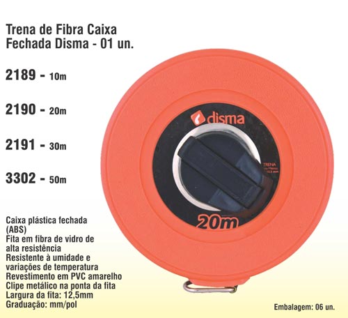 Trena de Fibra Caixa Fechada Disma - 01 un.