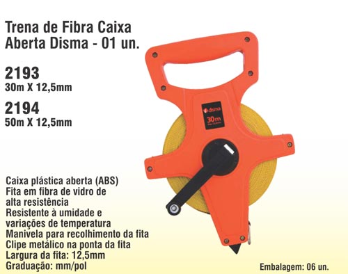 Trena de Fibra Caixa Aberta Disma - 01 un