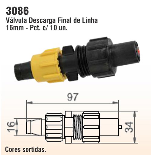 Vlvula Descarga Final de Linha 16mm