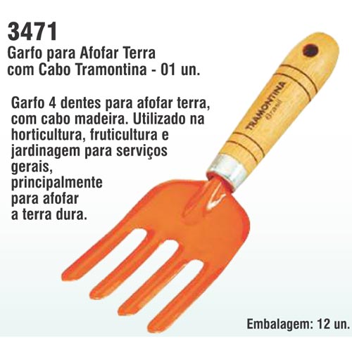 Garfo para Afofar Terra com Cabo Tramontina