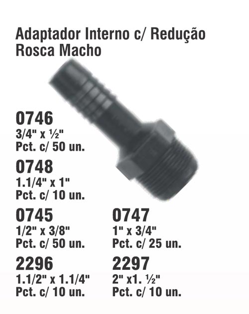 Adaptador Interno c/ Reduo Rosca Macho