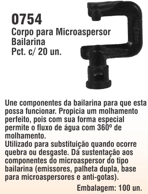 Corpo para Microaspersor Bailarina