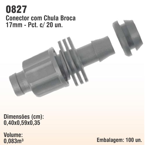 Conector com Chula Broca 17mm