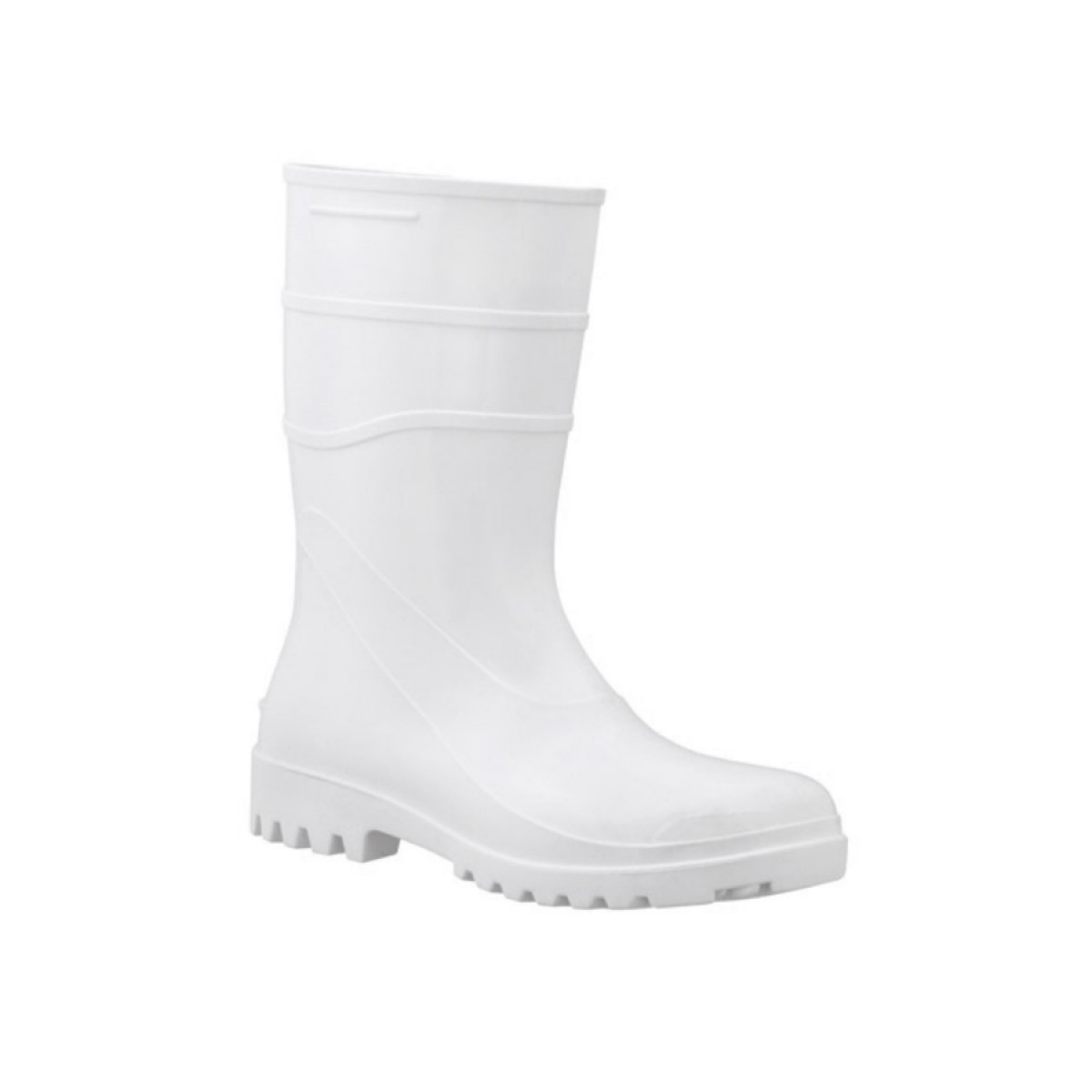 Bota Pvc Cano Curto Forrada Branca Bracol