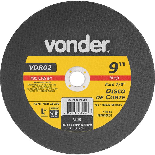 Disco de Corte Vonder 